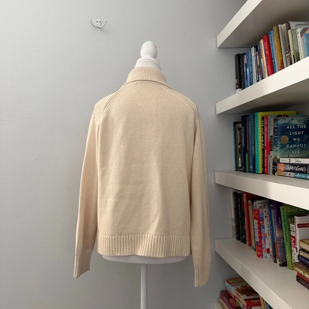 Everlane The Cotton Chore Sweater Jacket White Base - Size XS